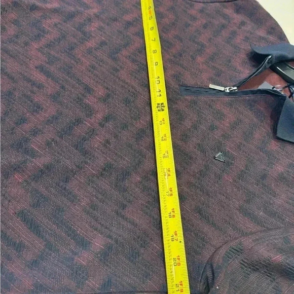 AS Fawor Collection men’s 1/4 zip pullover navy & burgundy sz L NEW! - Picture 9 of 10